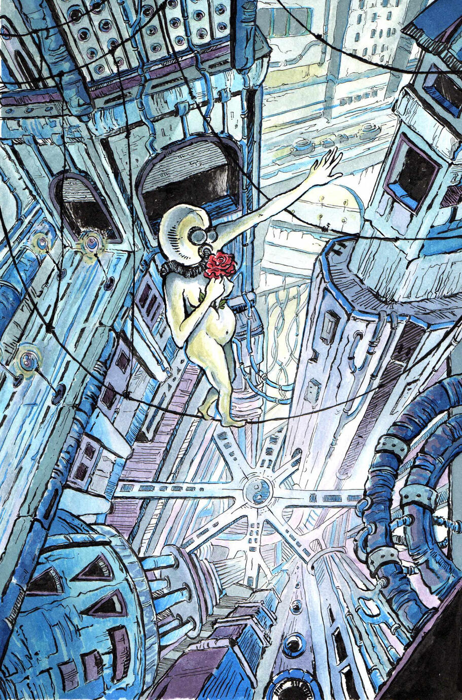 Elementi per un'anomalia, tecnica mista su carte, 29.7 x 42 cm, 2016